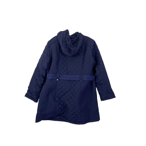 Gallery Woman Navy Blue Coat - Picture 2 of 9